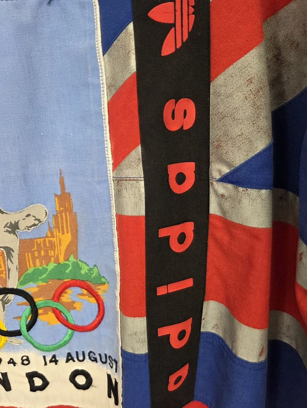 Vintage 80's Adidas London Olympic Games 1908 Union Jack Sweatshirt Size XL